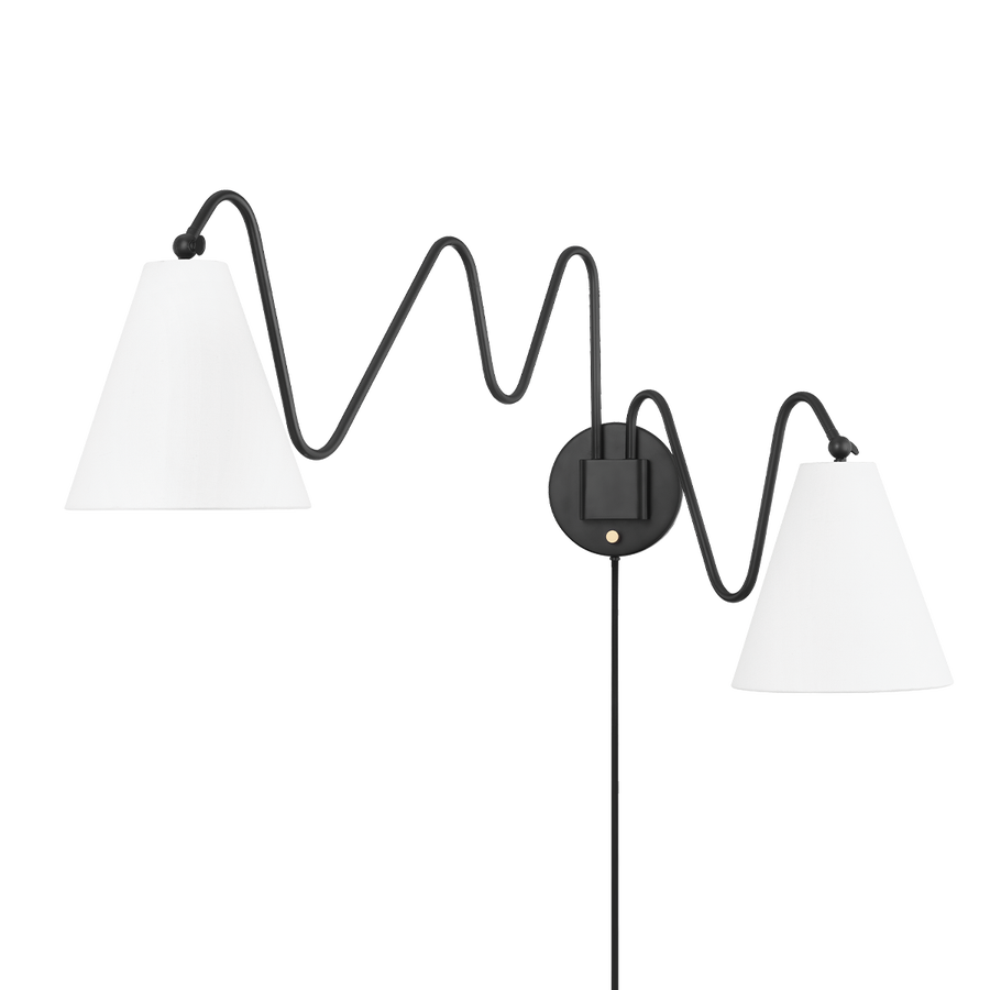 Mitzi Onda Plug-In Sconce — HL699102-SBK