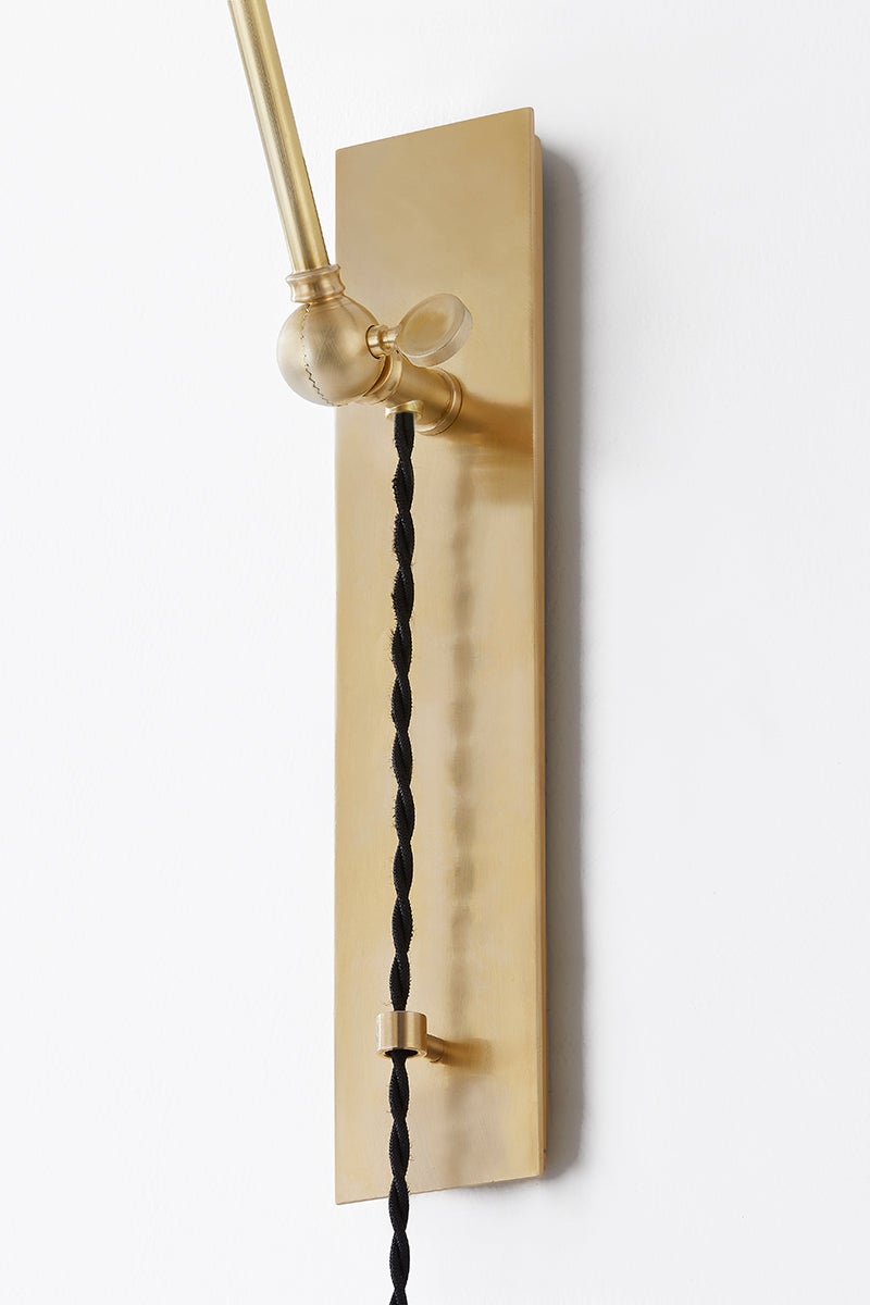 Hudson Valley Lighting METAL NO. 2 Plug-in Sconce — Aged Brass