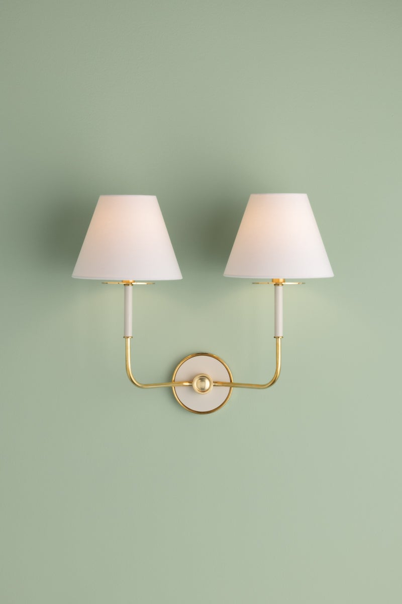 Hudson Valley Lighting Wedgewood Wall Sconce — MDS2201-AGB/OW