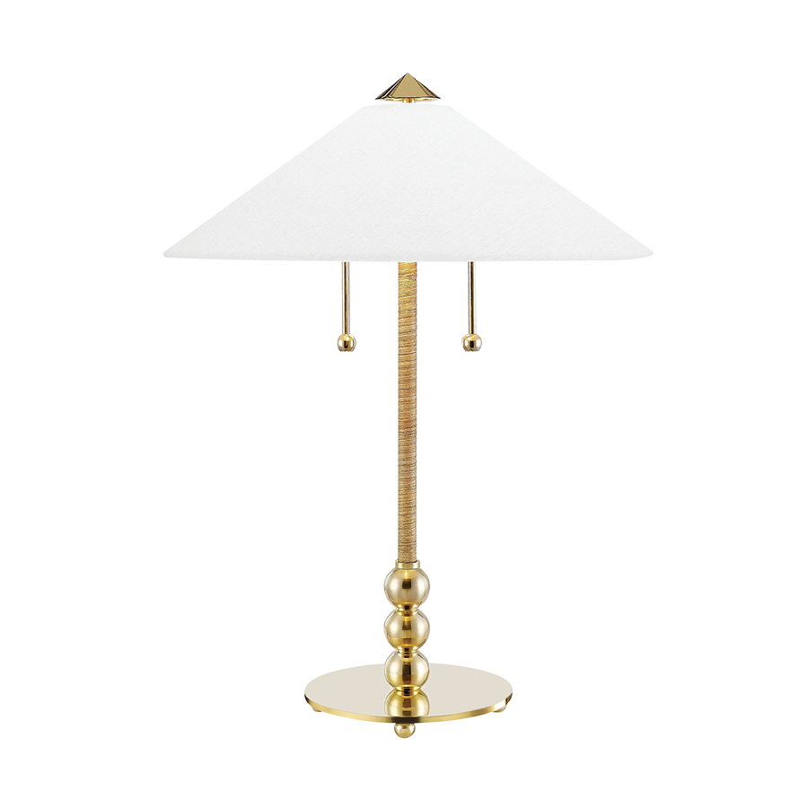 Hudson Valley Lighting Flare Table Lamp — Aged Brass