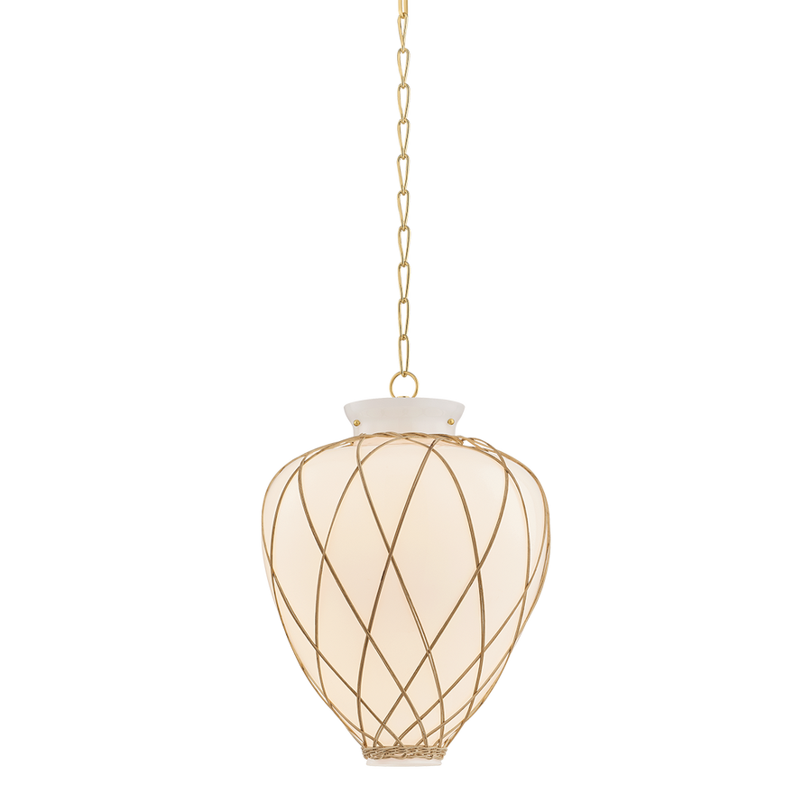 Hudson Valley Lighting Apple Valley Pendant — Aged Brass