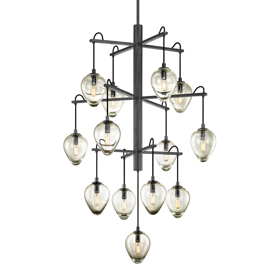 Troy Lighting Brixton Chandelier — F6208-GRA/BCR