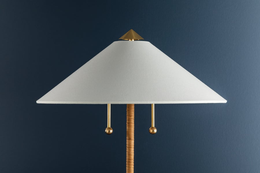 Hudson Valley Lighting Flare Table Lamp — Aged Brass