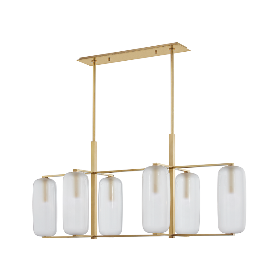 Hudson Valley Lighting Pebble Linear — Aged Brass