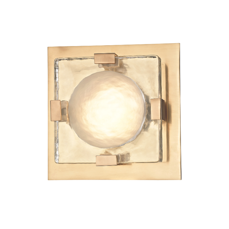 Hudson Valley Lighting Bourne Semi-Flush — Aged Brass