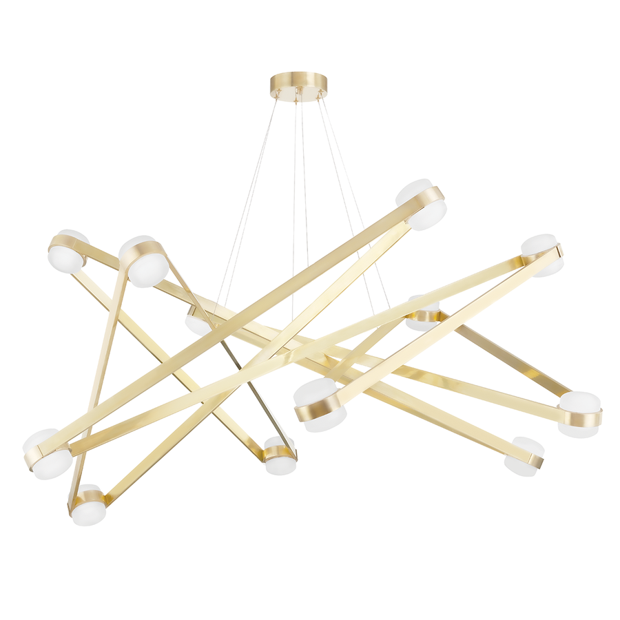 Hudson Valley Lighting Orbit Chandelier — Aged Brass