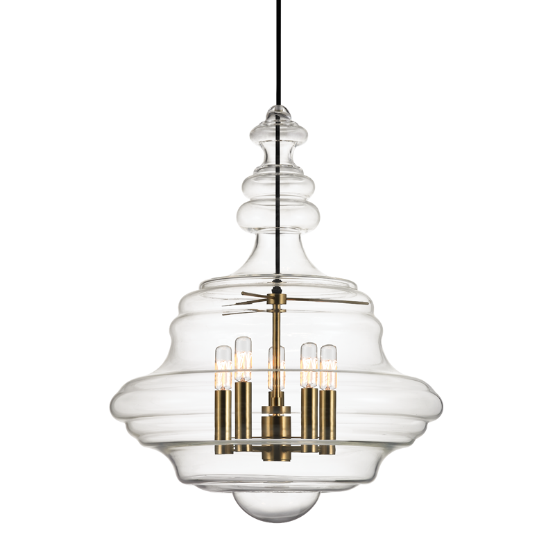 Hudson Valley Lighting Washington Lantern — Aged Brass
