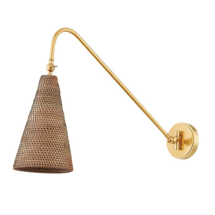 Hudson Valley Lighting AVERACK Plug-in Sconce — Aged Brass
