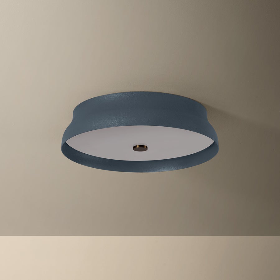 Troy Lighting Shore Flush Mount — C7216-PBR/GSL
