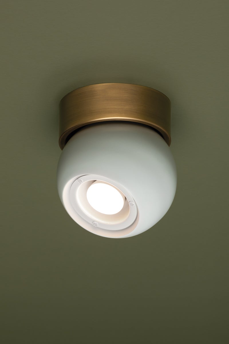 Troy Lighting ODIN Flush Mount — C1406-PBR/SWH