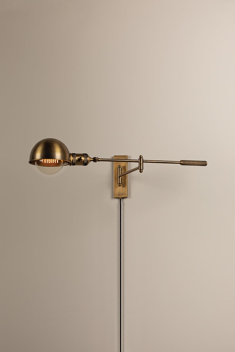 Troy Lighting CANNON Plug-in Sconce — PTL1108-PBR