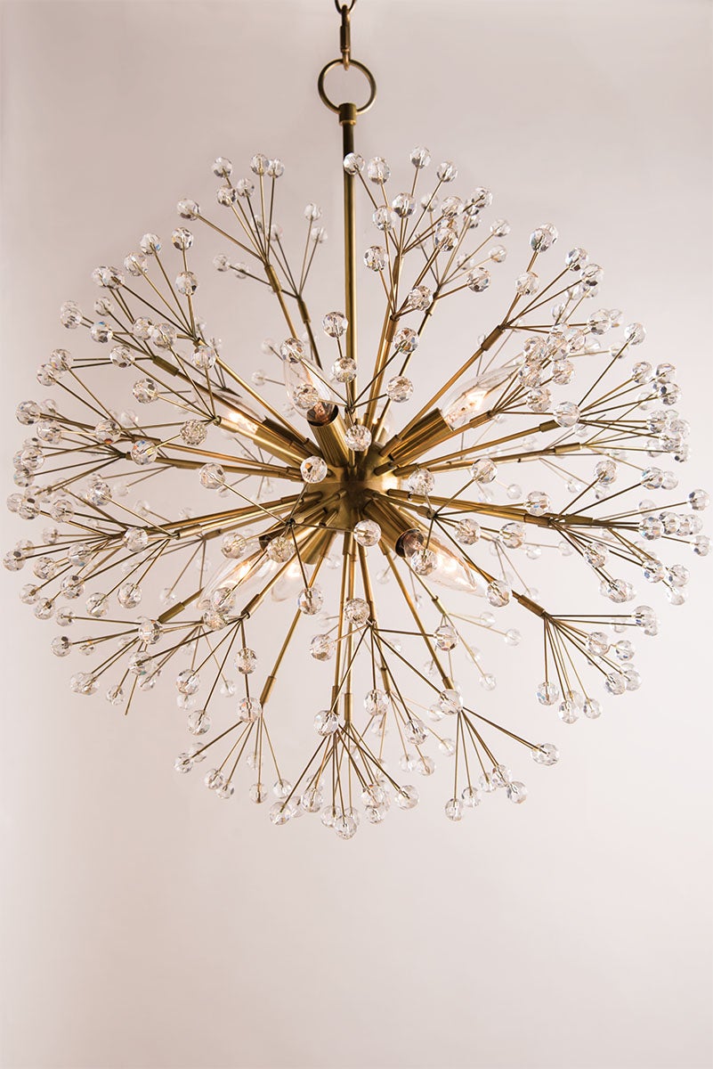 Hudson Valley Lighting Dunkirk Chandelier — Aged Brass