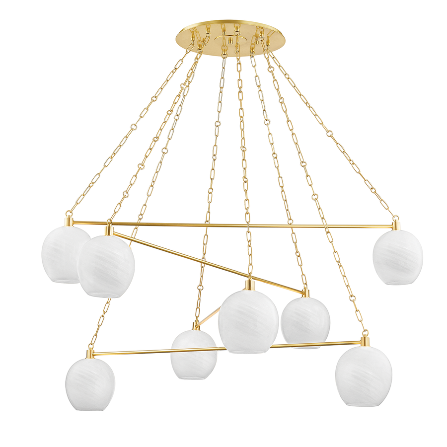 Hudson Valley Lighting Asbury Park Chandelier — Aged Brass