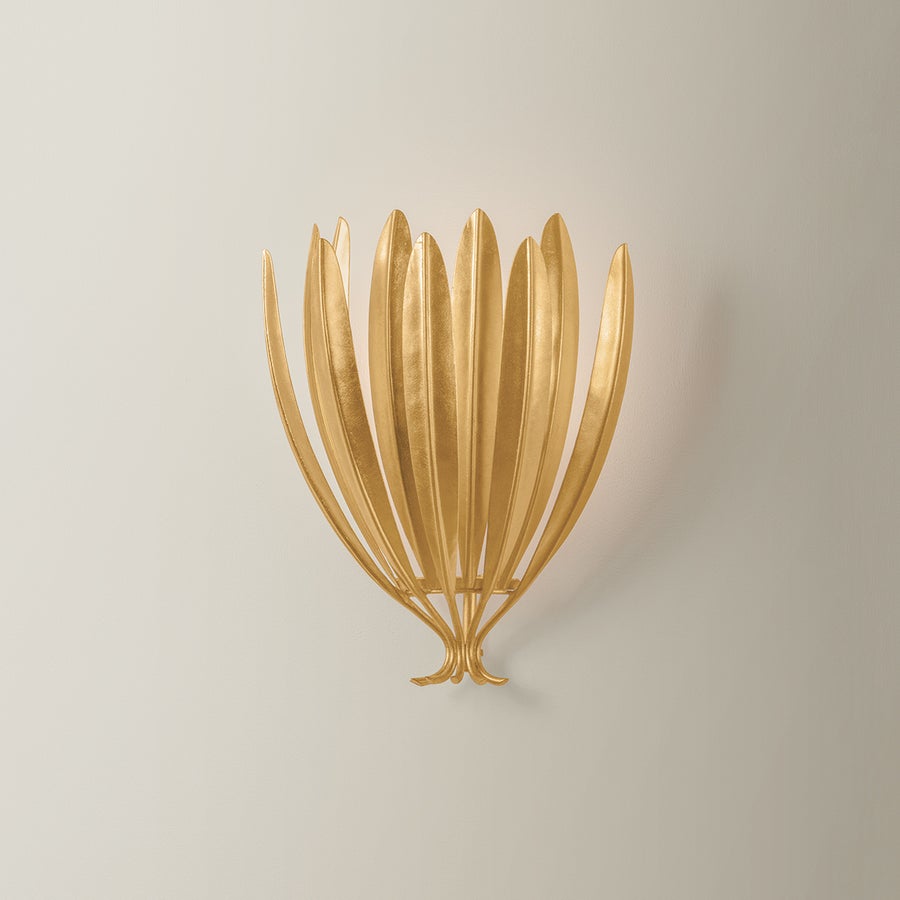 Hudson Valley Lighting Whitfield Wall Sconce — Vintage Gold Leaf
