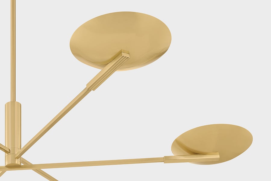 Hudson Valley Lighting JOHNSON Chandelier — Aged Brass