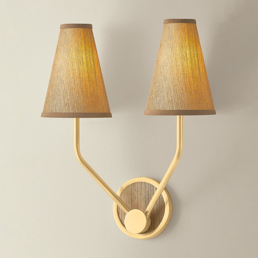 Hudson Valley Lighting Buskirk Wall Sconce — Aged Brass