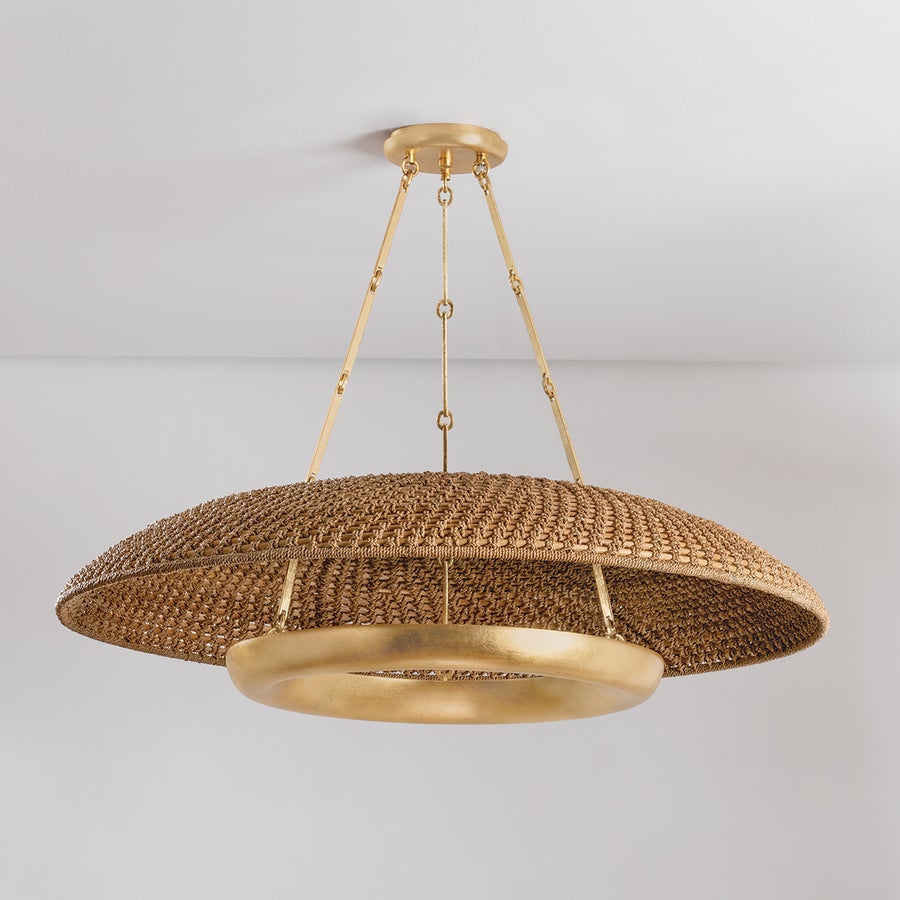 Hudson Valley Lighting OAKLYN Chandelier — Vintage Gold Leaf
