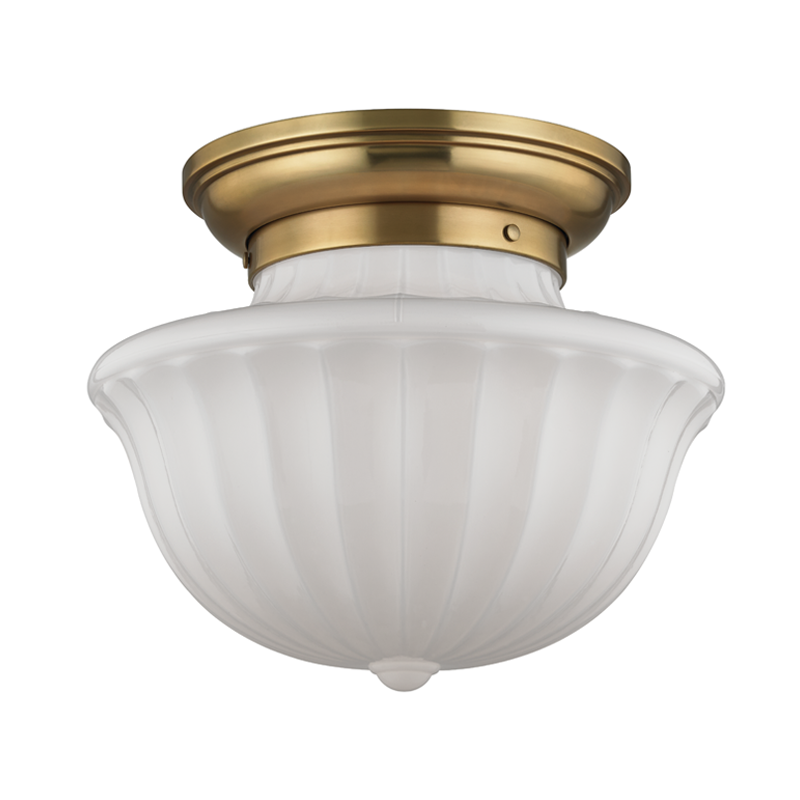 Hudson Valley Lighting Dutchess Flush Mount — Aged Brass
