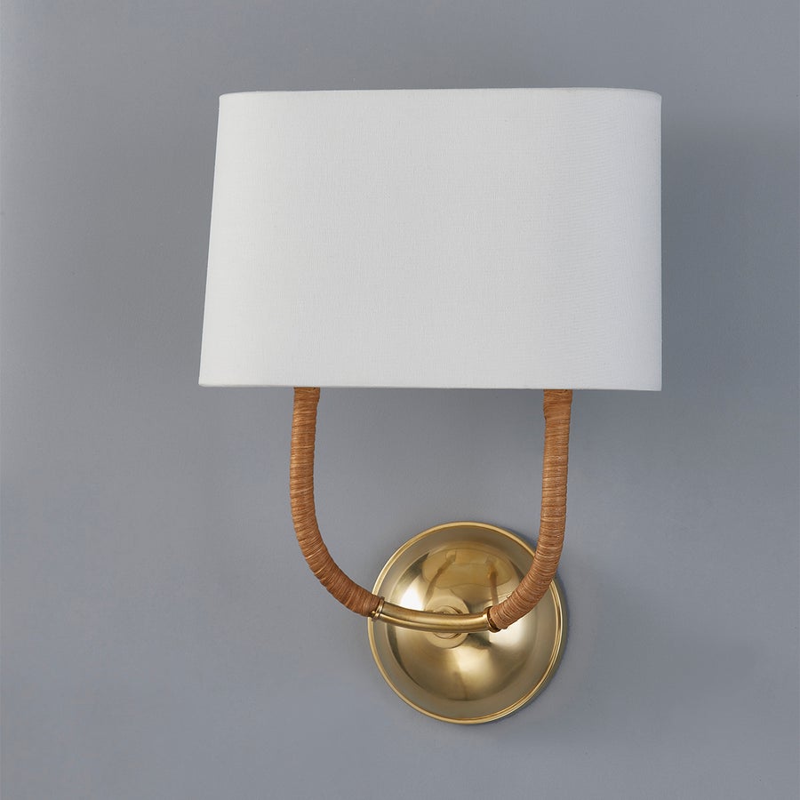 Hudson Valley Lighting Webson Wall Sconce — Aged Brass