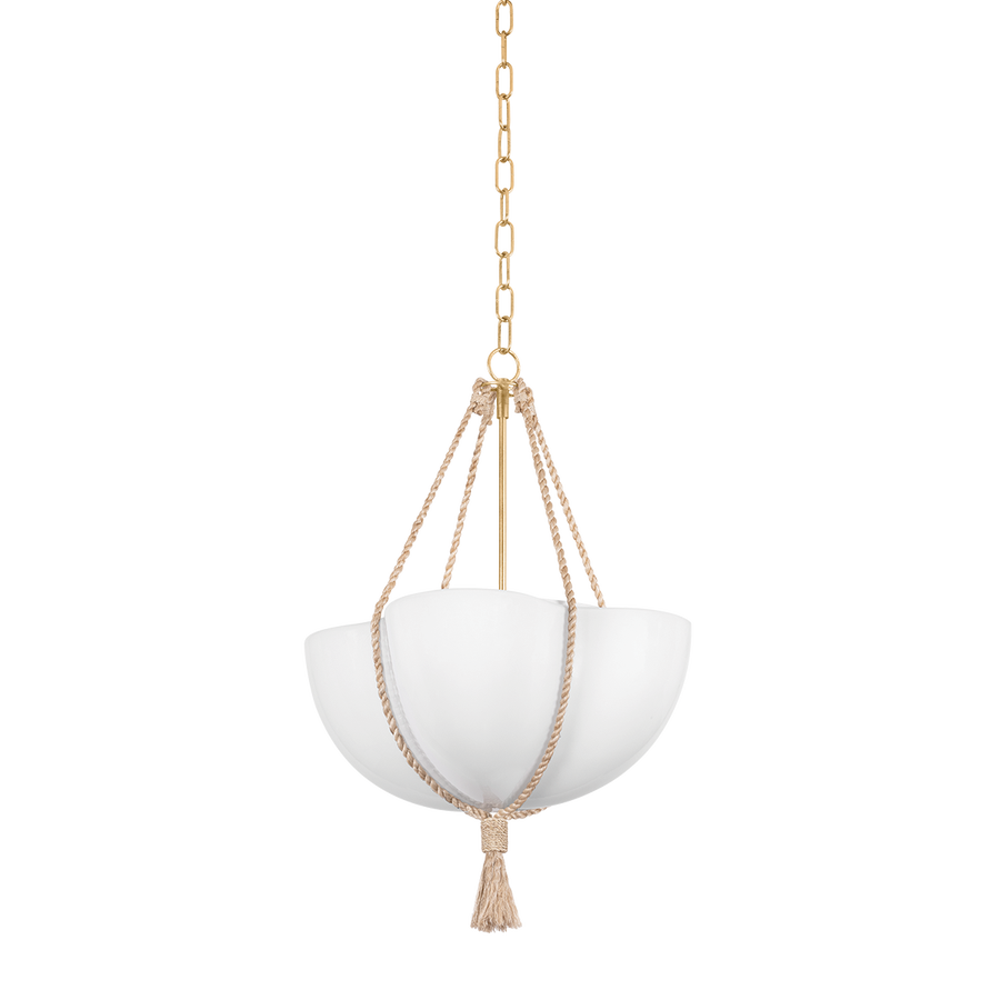 Hudson Valley Lighting AMBERLEY Pendant — Vintage Gold Leaf