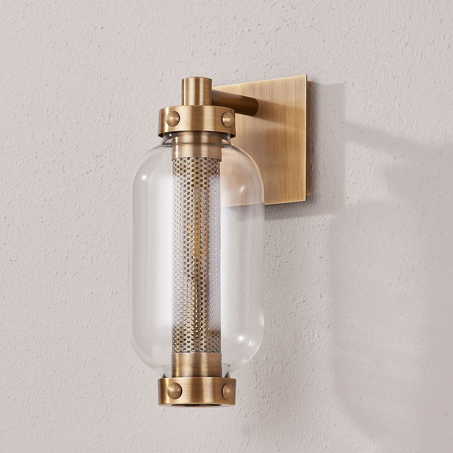 Troy Lighting Atwater Exterior Wall Sconce — B7034-PBR
