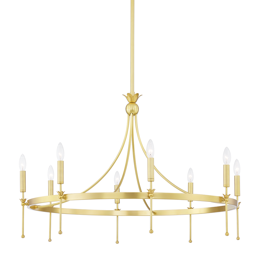 Hudson Valley Lighting Gates Chandelier — Aged Brass