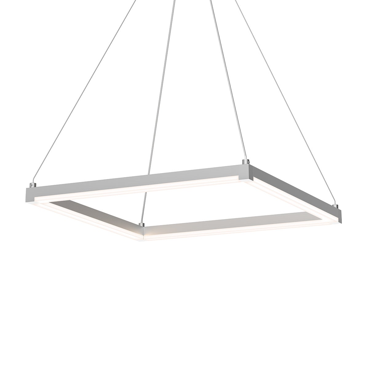 Stix Square Fixtures & Pendants in Bright Satin Aluminum