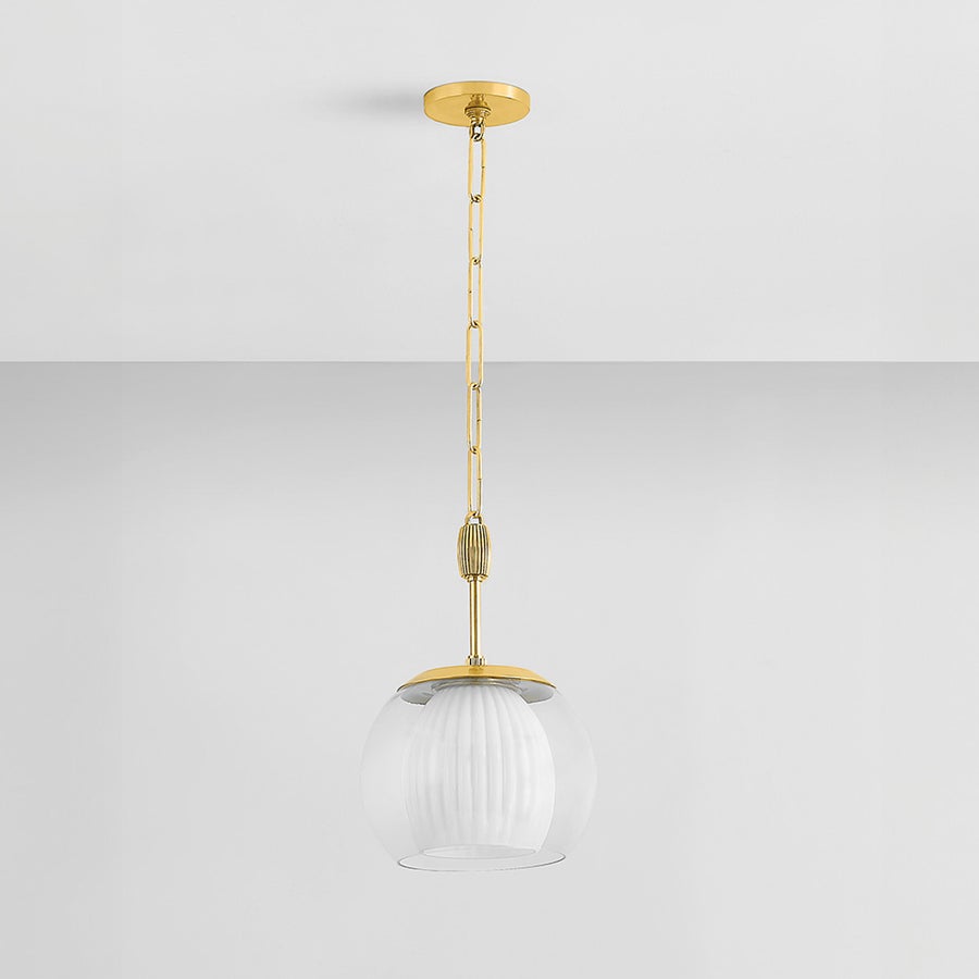 Hudson Valley Lighting CLEMENTON PENDANT — Aged Brass