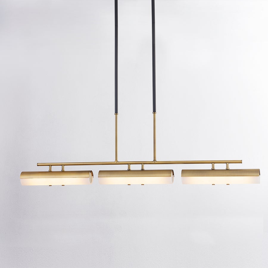 Troy Lighting TITUS Linear Chandelier — F3248-PBR/SBK