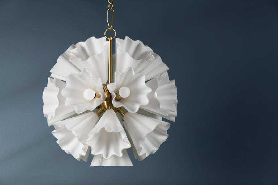 Hudson Valley Lighting CAPRI Chandelier — Aged Brass
