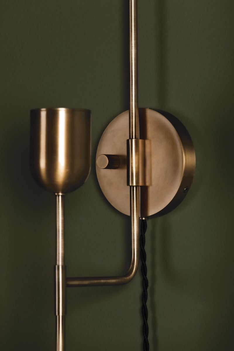 Troy Lighting MANTI Plug-in Sconce — PTL1224-PBR/SSD