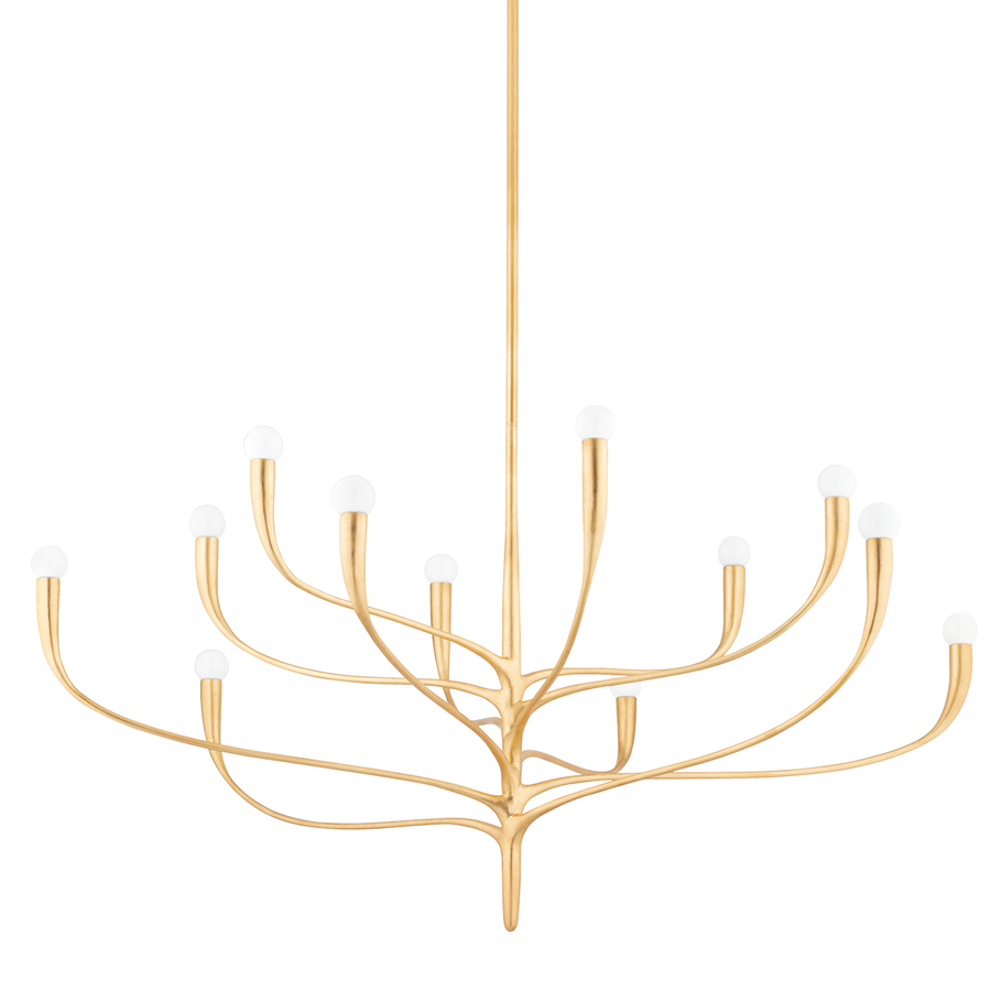 Hudson Valley Lighting Labra Chandelier — Vintage Gold Leaf