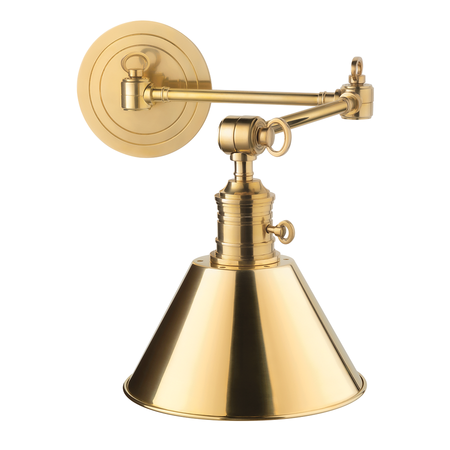 Hudson Valley Lighting Garden City Wall Sconce — Aged Brass