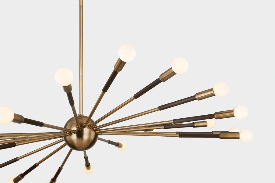 Troy Lighting Obie Chandelier — F3051-PBR/BRZ