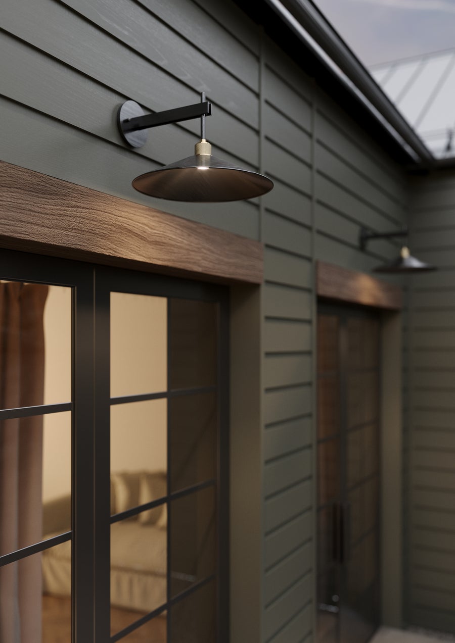 Troy Lighting Harac Exterior Wall Sconce — B7811-PBR/BRZ