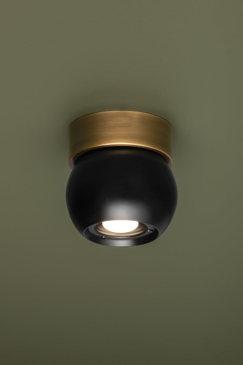Troy Lighting ODIN Flush Mount — C1406-PBR/SBK