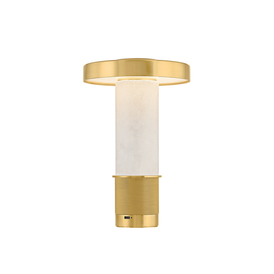 Hudson Valley Lighting SEFTON Rechargeable Table Lamp — Aged Brass