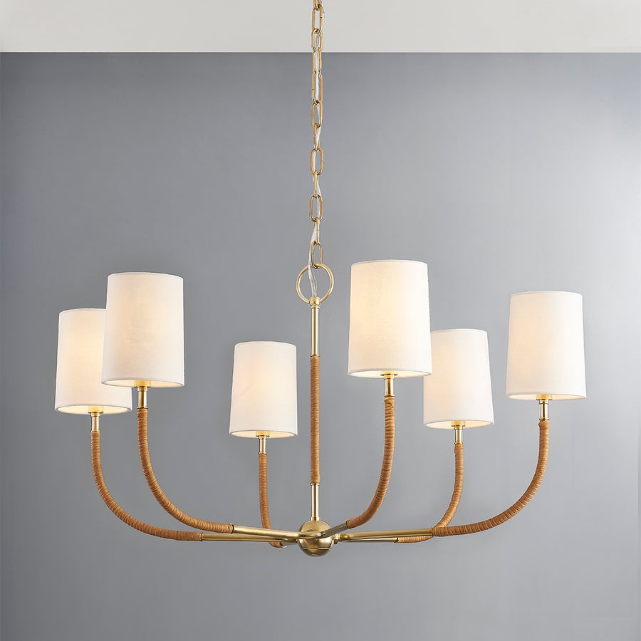 Hudson Valley Lighting Webson Chandelier — Aged Brass