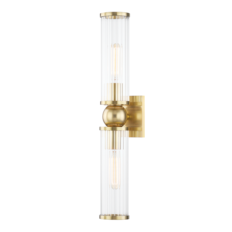 Hudson Valley Lighting Malone Wall Sconce — Aged Brass
