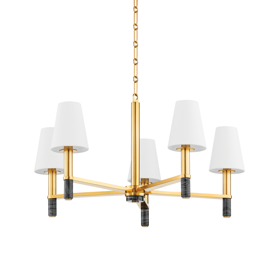 Hudson Valley Lighting MONTREAL Chandelier — Aged Brass