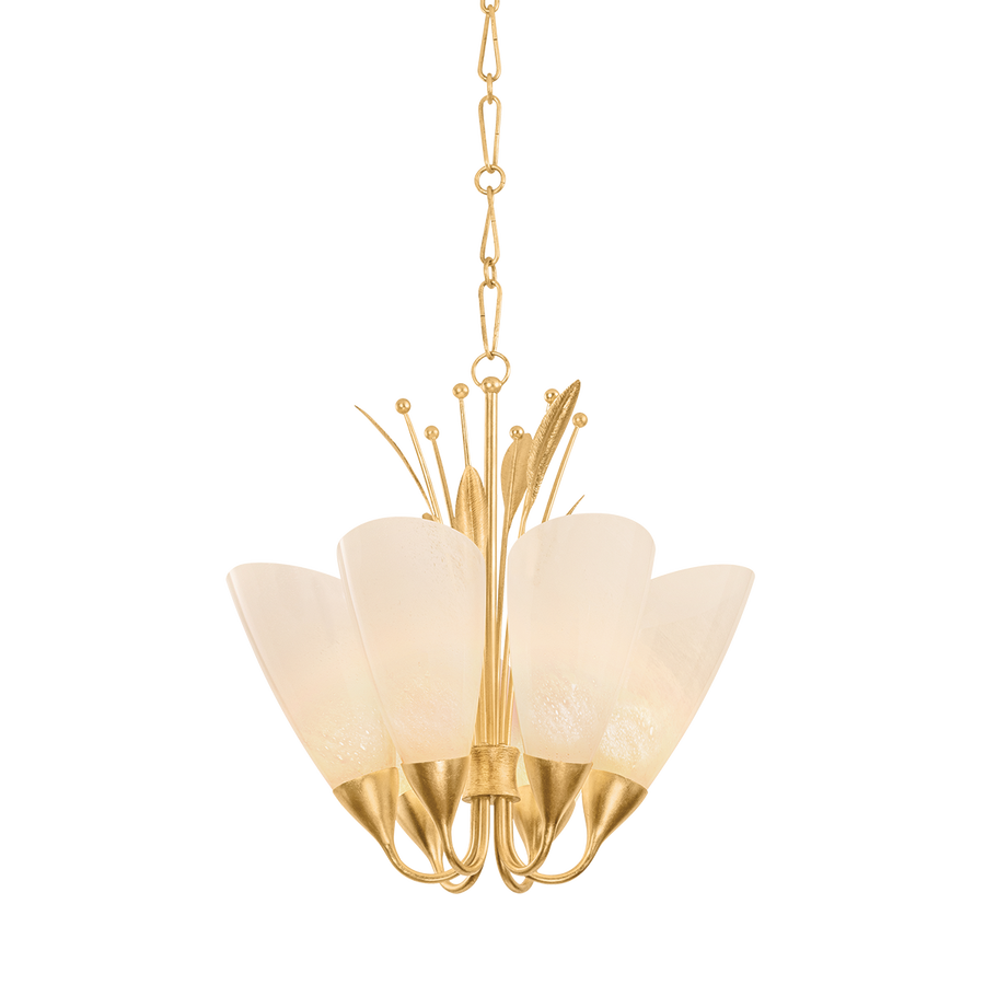 Hudson Valley Lighting Forest Glen Chandelier — Vintage Gold Leaf