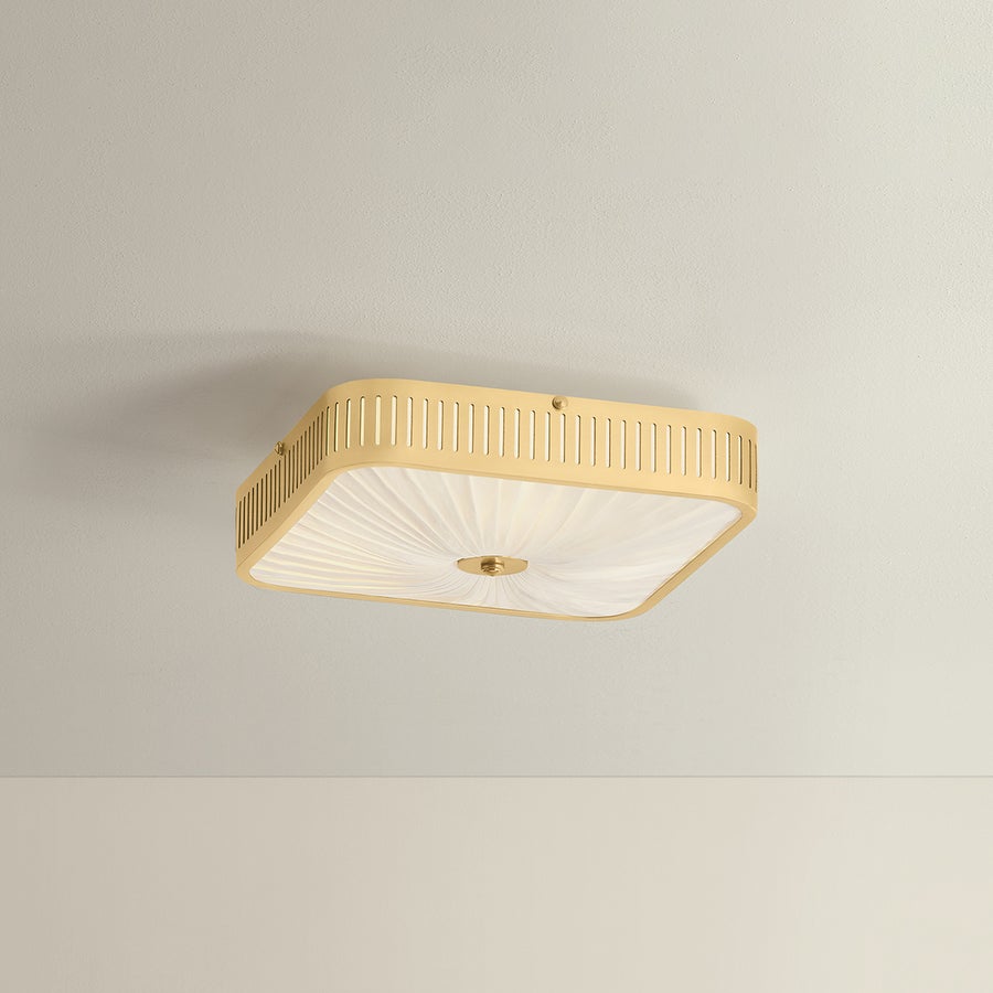Hudson Valley Lighting Henri Semi Flush — Aged Brass