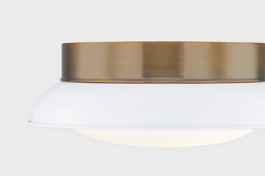 Troy Lighting ARNIE Flush Mount — C2014-PBR/GWH