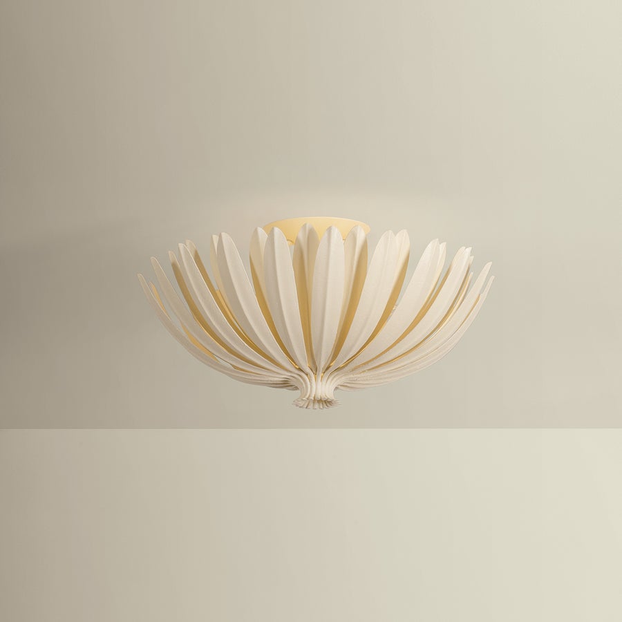 Hudson Valley Lighting Whitfield Semi Flush — Cream Plaster