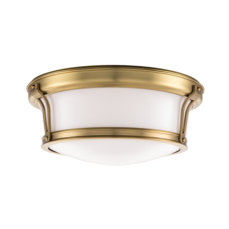 Hudson Valley Lighting Newport Flush Mount — Aged Brass