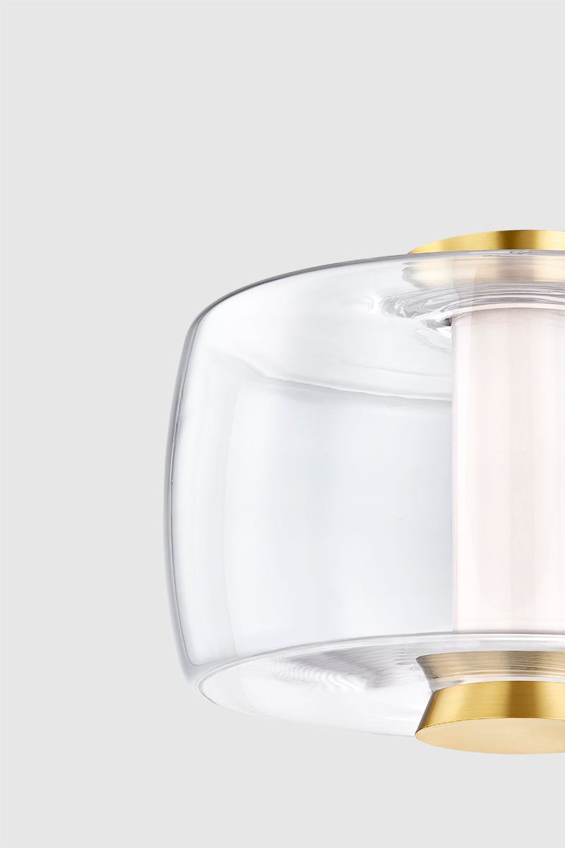 Hudson Valley Lighting BEAU Flush Mount — Aged Brass