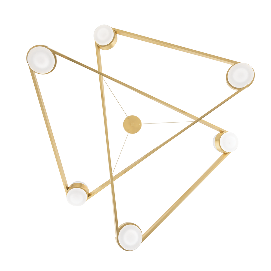 Hudson Valley Lighting Orbit Chandelier — Aged Brass