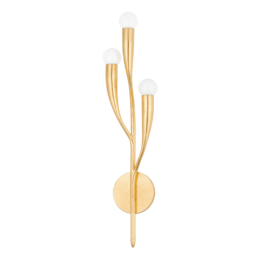 Hudson Valley Lighting Labra Wall Sconce — Vintage Gold Leaf