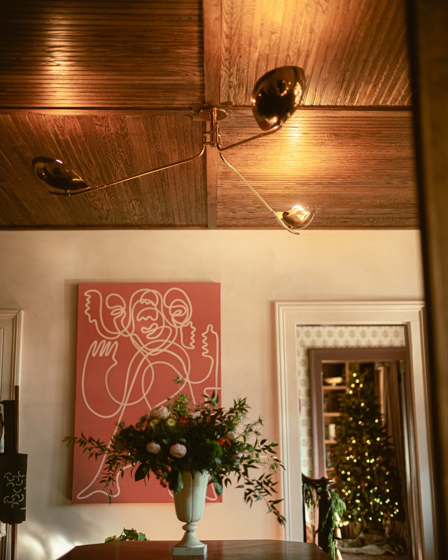Hudson Valley Lighting Avondale Semi Flush — Aged Brass