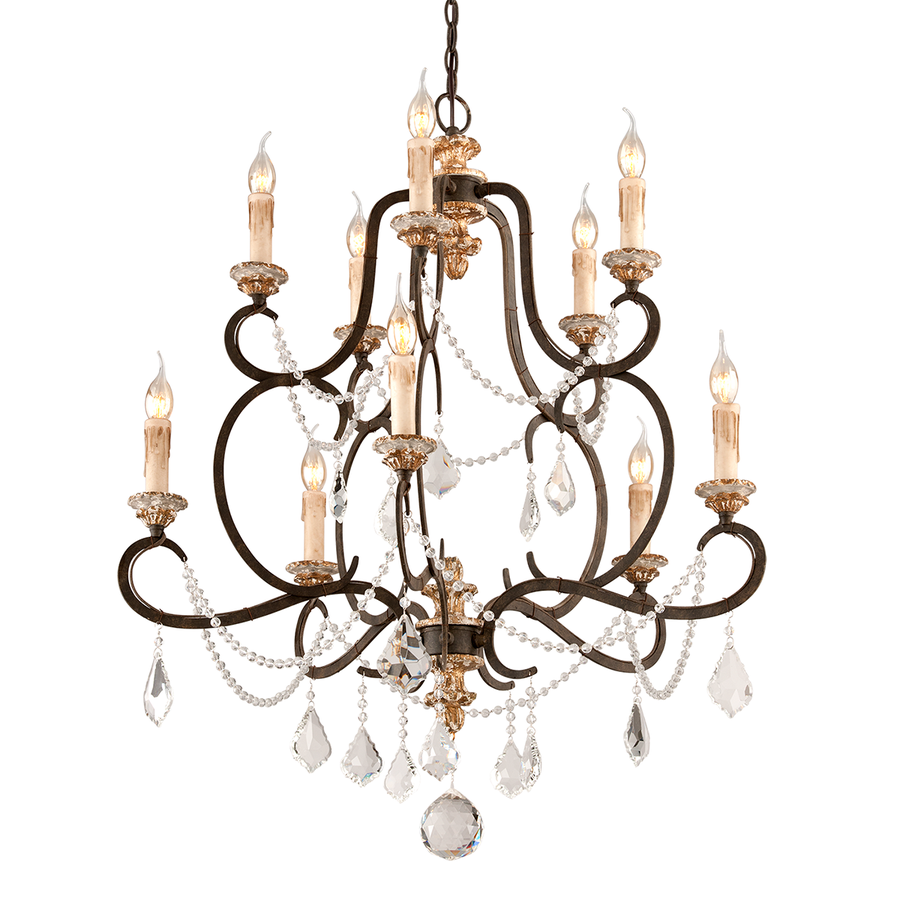 Troy Lighting Bordeaux Chandelier — F3516-PZ/DG
